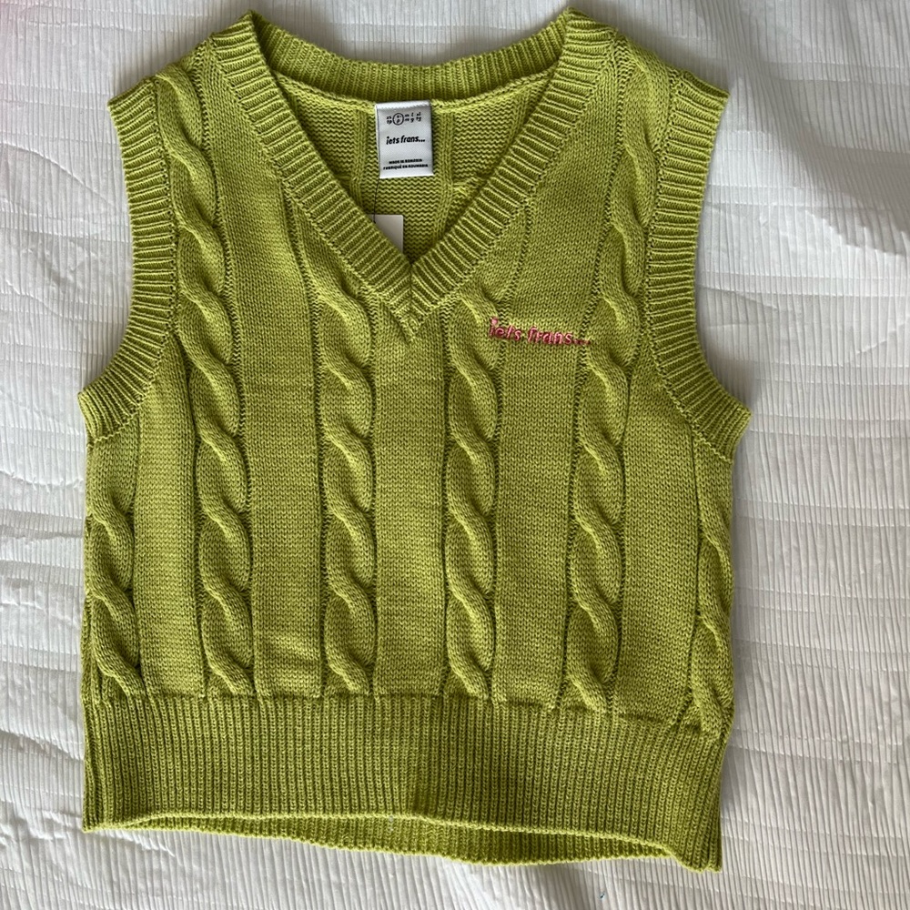 iets frans green sweater vest